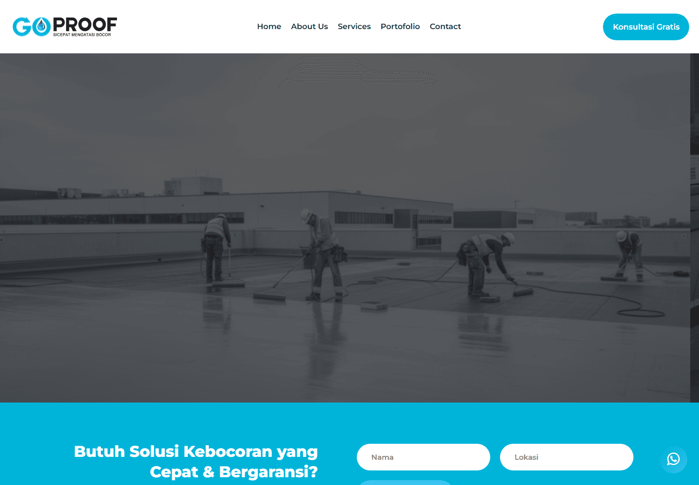 Tampilan website GoProof